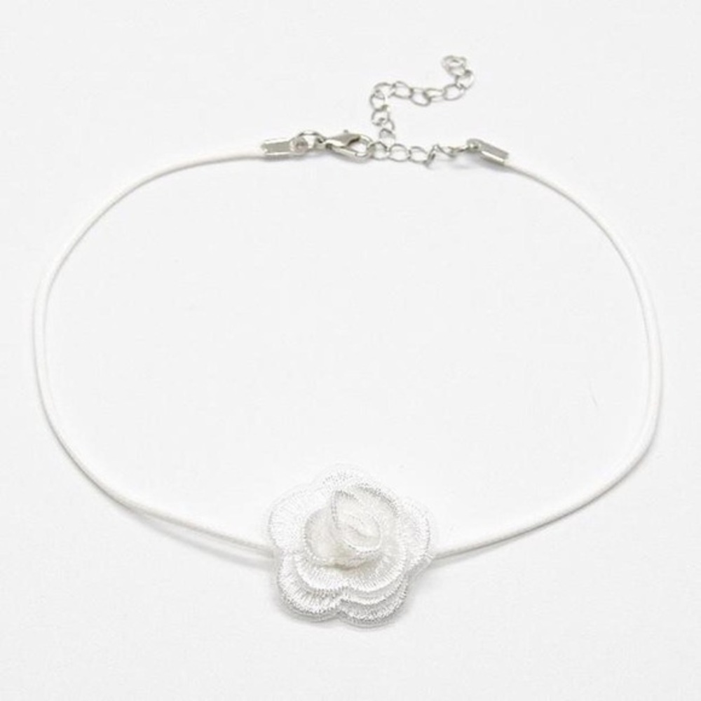 Dainty Fabric Flower Choker